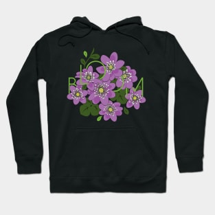 Bloom. Hepatica Flowers Hoodie